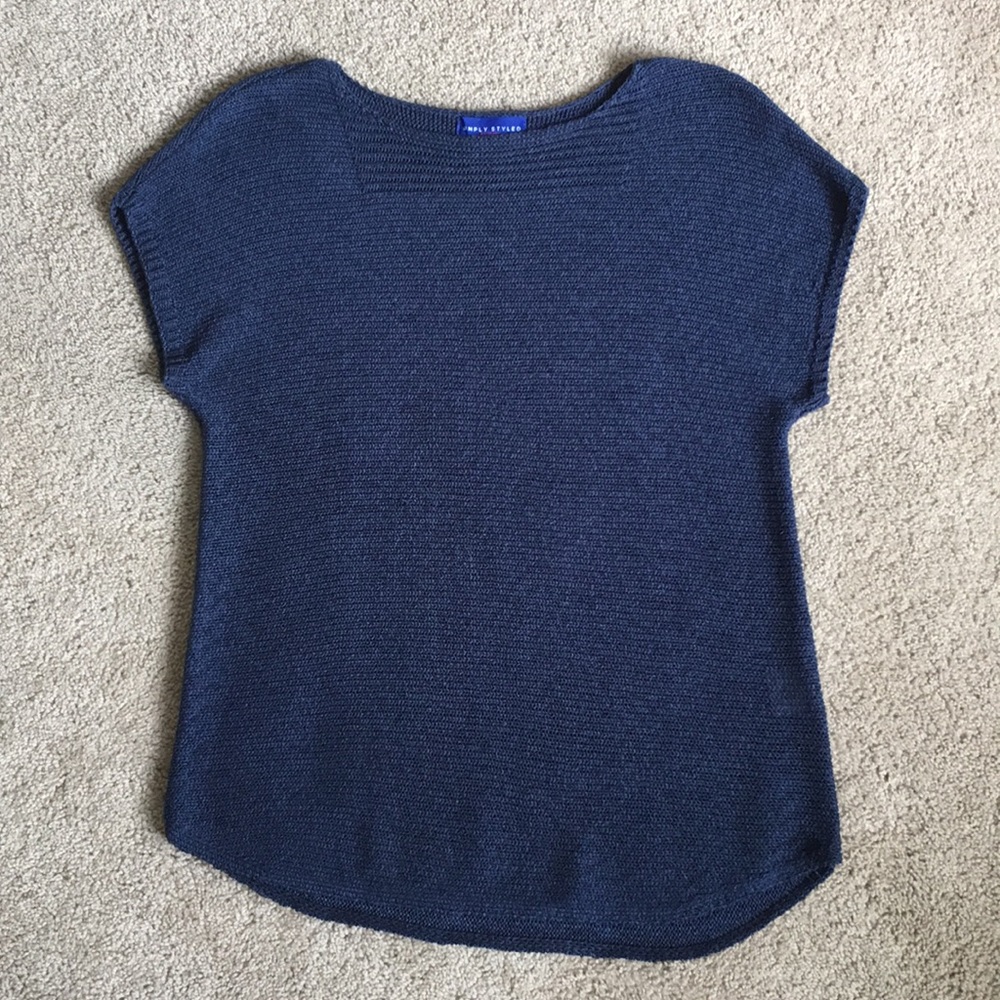 Navy knit sweater top